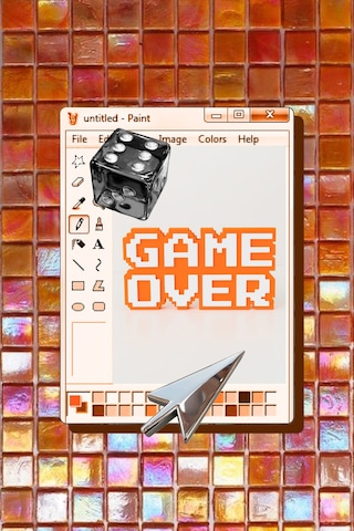 Retro Game Over Kabartmalı Dekoratif Obje - Turuncu Masaüstü Ve Duvar Süsü Hediye