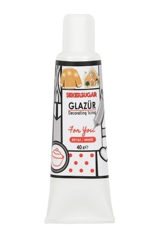 Şekersugar Glazür 40gr Beyaz