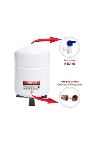 Piksel Aqua Su Arıtma Cihazı Için 12 Litre(3.2 Galon) Çelik Tank