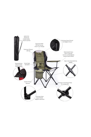 Evolite Nature Katlanabilir  Kamp Koltuğu - Haki