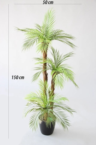 Yapay Palmiye Ağacı 3 Gövdeli 27 Yaprak 150 Cm Saksılı