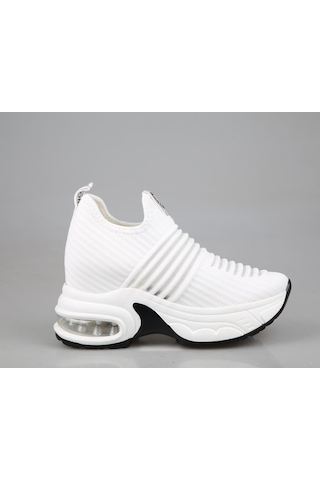 Guja 25y300-8 Dolgu Topuk Beyaz Kadın Sneakers Beyaz