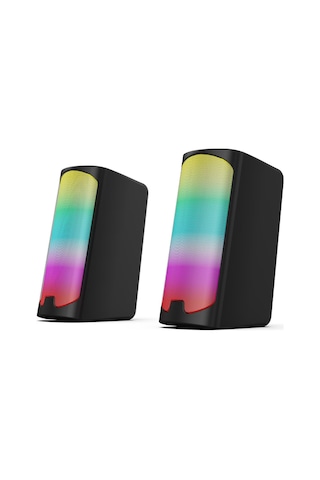 Polosmart Pgs403 Kablolu Rainbow Led Aydınlatmalı Gaming Hoparlör Speaker Siyah