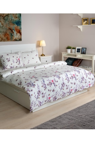 Cotton Collection Tek Kişilik Nevresim Seti Flora Renkli