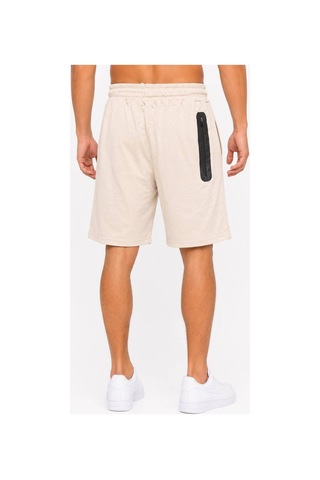Hzr Wear Erkek Beli Lastikli İpli Cepli Penye Kumaş Pamuklu Regular Fit Şort Krem