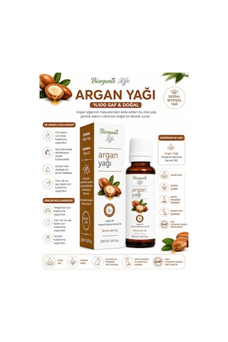 %100 Saf Argan Yağı 50 Ml - Yıpranmış Saçlar İçin Onarıcı & Parlatıcı Bakım