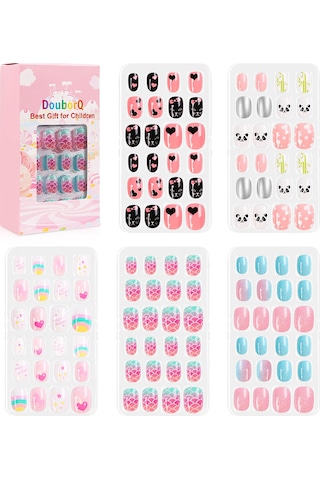Reedark 120 Adet Çocuklar İçin Sevimli Takma Tırnak Seti - Kolay Uygulama, Yaratıcı Tasarımlar