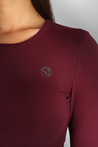 Soft&Basic Kadın Uzun Kollu Baskılı Bisiklet Yaka Bordo Body Bordo