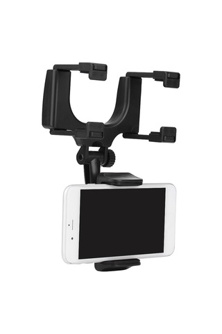 Xindoker Araç Geribakış Aynası Telefon Tutucu: 360 Döner, 5-9cm Cihaz Uyumlu, Silikon Sağlama Ve Kırılmaz Plastik Malzeme İle Kolay Kurulum Diğer