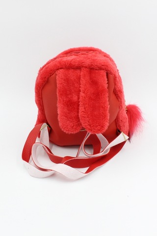 Chantaky 039 3000  Peluş Tavşan Çocuk Sırt Çantası Kırmızı