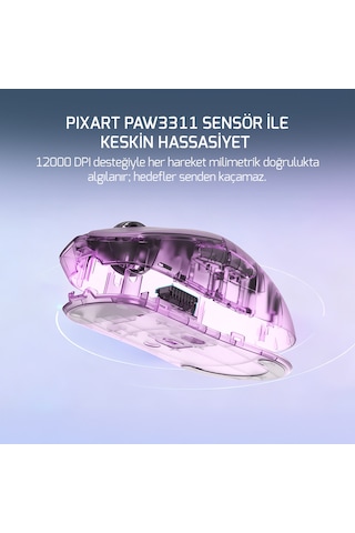 Gamepower Radus 12.000dpı Triple Mode Kablolu/bluetooth/2.4g Gaming Mouse -