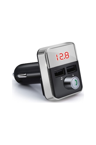 Springsun Bt5.0 Oto Fm Transmitter, İkili Usb Şarj Cihazı, El-işsiz Arama Desteği, Mp3 Çalar, Gürültüsüz Ses Kalitesi, Gümüş