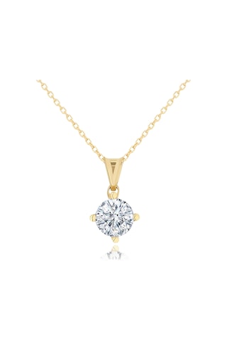Chavin 1 Carat Swarovski Tektaş Gümüş Kadın Kolye Dh16Sr