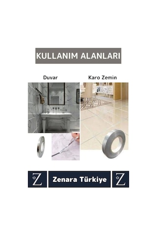 Premium Güçlü Kendinden Yapışkanlı Su Geçirmez Fayans Arası Şerit Derz Bant 0.5 Cm X 50 Metre 2 Adet