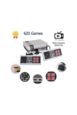 Retro Mini i 620 Oyunlu 2 Oyun Kolu