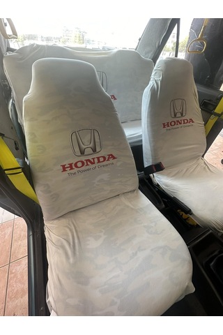 Honda Baskılı Oto Servis Kılıfı Beyaz Beyaz