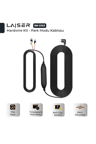 Laiser Bw-d363 Hardwire Kit - Park Modu Kablosu - Type-c Laiser Bw-d363 Hardwire Kit - Park Modu Kablosu - Type-c