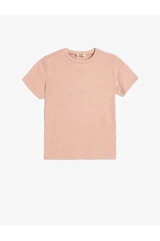 Koton Basic Pamuklu Pembe Erkek Çocuk T-shirt 5skb10020tk Pembe