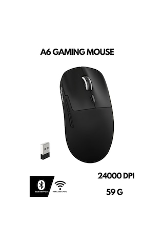 Freewolf A6 Kablosuz Oyuncu Mouse Paw3311 1000 Hz 24000 Dpı Profesyonel Bluetooth Üç Modlu Bağlantı Diğer