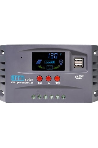 Fortunelane 12v/24v Otomatik Tespit Eden Güneş Şarj Regülatörü, 40a Panel Şarj Cihazı