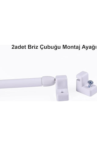 Lissehome Briz Perde Çubuk Montaj Başlık Ayağı Çok Renkli
