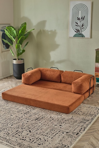 Dekoport Relax Kanepe Dinlenme Koltuğu Puffy Kanepe Yatak Olabilen Açılır Aktivite Koltuğu Kiremit