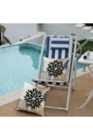 Konesam 2 Adet 45x45 Cm Su Geçirmez Akrilik Çiçek Desenli Dış Mekan Yastık Kılıfı - Kahverengi Siyah Gri, Balkon/patio Dekoru, Gizli Reçme, Yıkama Kolay Siyah