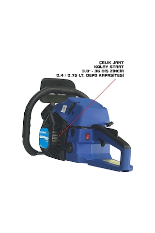 Staxx Turbo 650 Benzinli Ağaç Kesme Bıçkı Testeresi 52cc 4.3hp