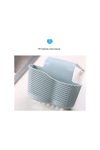 Besthome1 Küçük Mutfak Sulama Kranı Aparatı - Sprey Temizleyici, Süpürge, Sabun Kutusu Organize Edici Rak - Gri Abs Plastik - 1 Yeşil