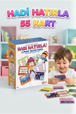 Hadi Hatırla 55 Kart Eğlenceli Eğitici Hafıza Ve Zeka Oyunu - Okul Öncesi Odaklanma Oyunu