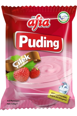 Afia Çilekli Puding 115 G Afia Çilekli Puding 115 G