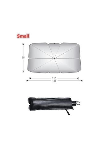 125cm 140cm Katlanabilir Araç Ön Camı Güneş Gölge Şemsiye Uv Kapak Güneşlik İsı 1pcs Small Diğer