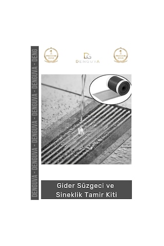 Gidersüzgeci Banyo Mutfak Zemin Drenaj Filtre Saç Gider Süzgeci Sineklik 12 Cm 4 Metre Tamir Kiti