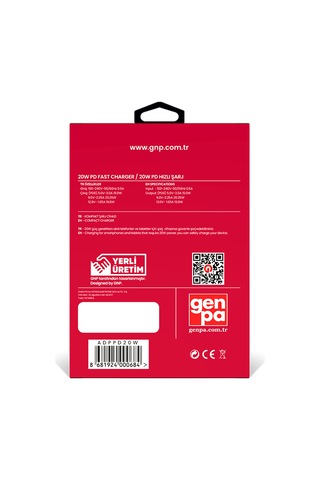 GNP 20 W PD Başlık Hızlı Şarj Adaptörü