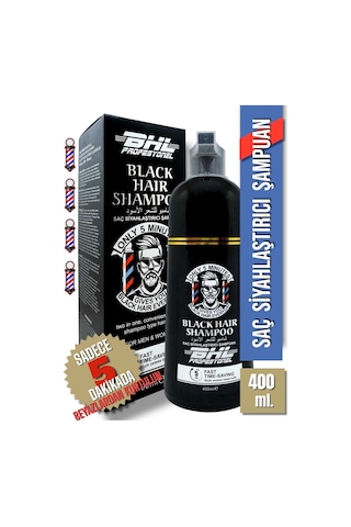 Black Hair Shampoo Siyahlaştırıcı Şampuan / Saç Sakal Beyaz Kapatıcı Şampuan 400ml.