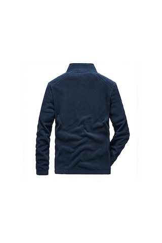 Yeni Polar Astarlı Ve Kalınlaştırılmış Erkek Sıcak Polar Ceket Gri