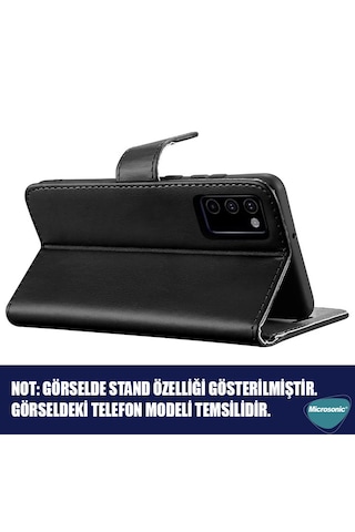Microsonic Tecno Spark Slim 5g Kılıf Delux Leather Wallet Siyah -