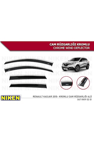 Niken Renault Kadjar 2015+ Kromlu Cam Rüzgarlığı 4 lü