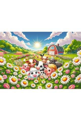 Art Çocuk Günaydın Fotoğrafı 50 Parça Puzzle