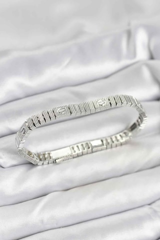 Gümüş Renk Vıp Seri Bileklik Çok Renkli