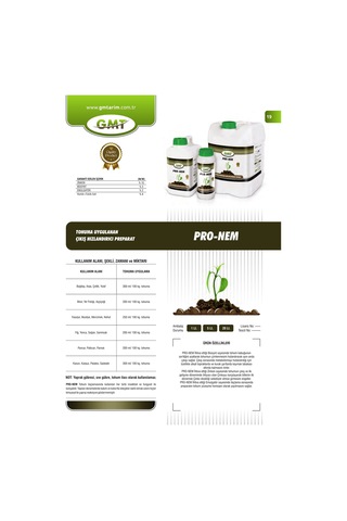 Gmt Pro Nem 5 Lt Tohuma Uygulanan Çıkış Hızlandırıcı Preparat