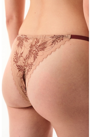 Penti Bej Lace Dantel Brazilian Külot