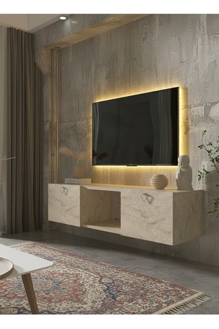 Resital Tv Ünitesi S1239-6 Traverten Traverten