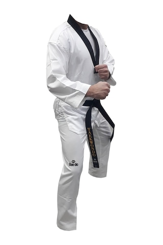 Yiğitspor Dae Do Ultra Taekwondo Elbisesi & Daedo Siyah Yaka Elbise Beyaz