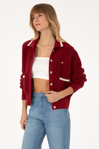 U.s. Polo Assn. Kadın Hırka Triko 50315553-vr104 Koyu Frambuaz/dark Raspberry