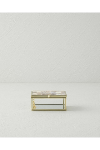 Poppy Cam Dekoratif Kutu 11x8x5 Cm Gold