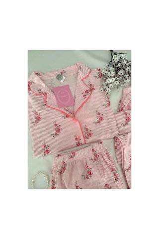 Mh Moony Homewears Kısa Kol Rose Whisper 3'lü Yumuşacık Pijama Çok Renkli