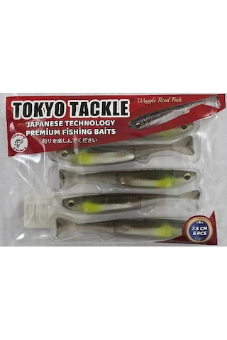 Tokyotackle Wiggle Real Fish Silikon Sahte Balık Yem 7.5cm 5'li Paket P11s4582