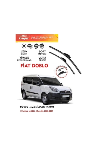 Doblo Muz Silecek Takımı 1.4 1.3 1.6 1.9 Motor Araca Özel Aparat 2000-2009 Arası