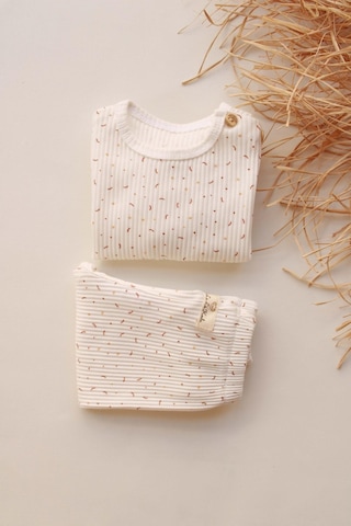 Colorful Bebek Alt Üst Takım Krem